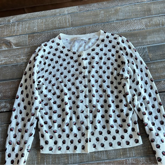 Loft sweaters (2) size XS. Cobalt blue SS and cherries 3/4 sleeves. - Picture 5 of 7